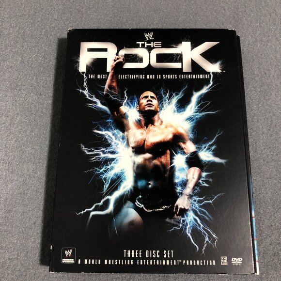 WWE Champion Wrestling The Rock, Three Disc Set, Dwayne Johnson Wrestle Mania - Picture 1 of 6